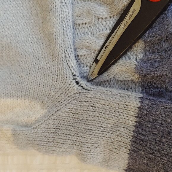 NWT SKOVHUUS STRIPED WOMEN'S CABLE KNIT SWEATER MADE IN ITALY - Picture 14 of 14